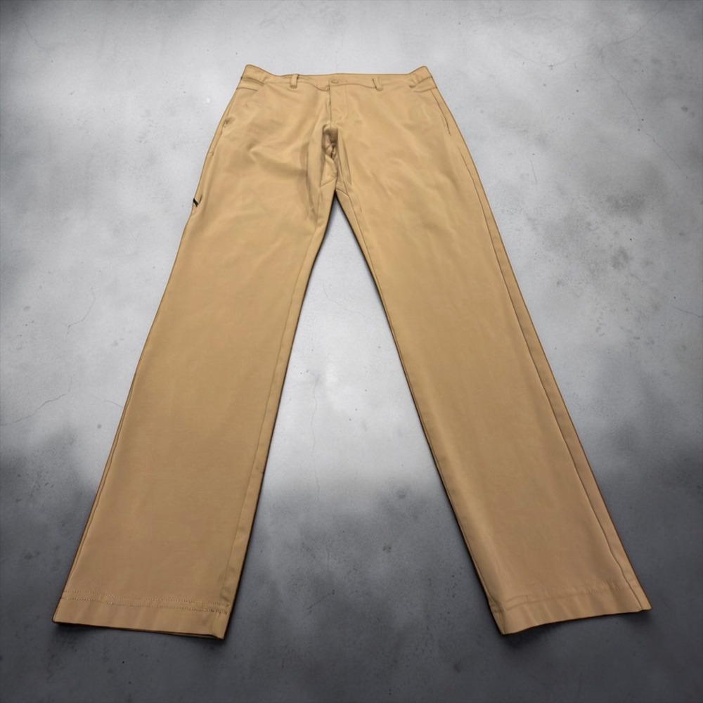 BYLT Basics Everyday Pant Mens 36 Tan Khaki Technical Stretch Performance